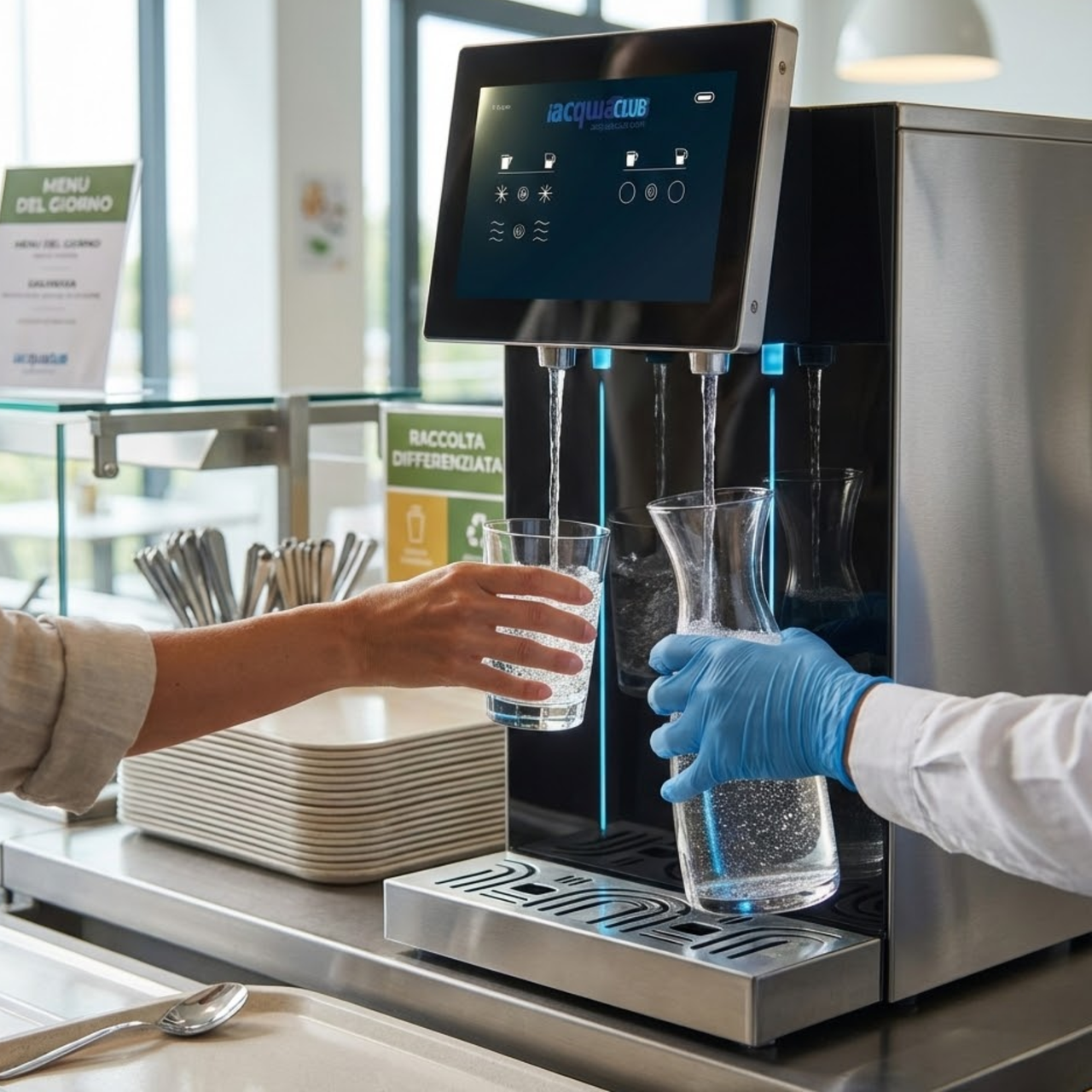 WATER RESTAURANT PLUS 90 - Erogatore Soprabanco Ristorazione con Porzionatura