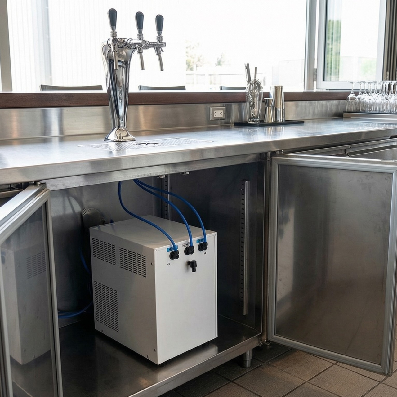 NIAGARA IN 55 - Erogatore Sottobanco Professionale (Escluso Rubinetto)