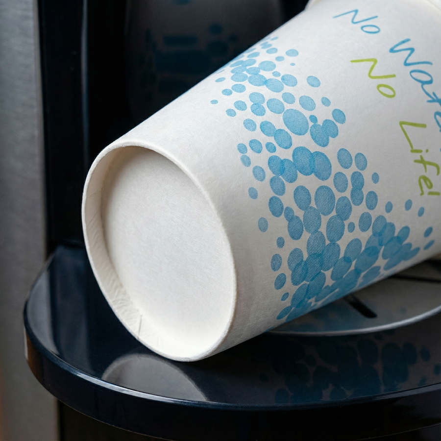 Bicchiere Di Carta Bianco e Azzurro 20cl